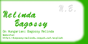 melinda bagossy business card